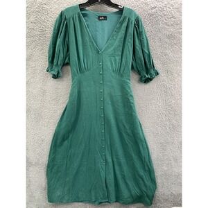 green emerald velvet dress Dotti Dress - Mini Dress